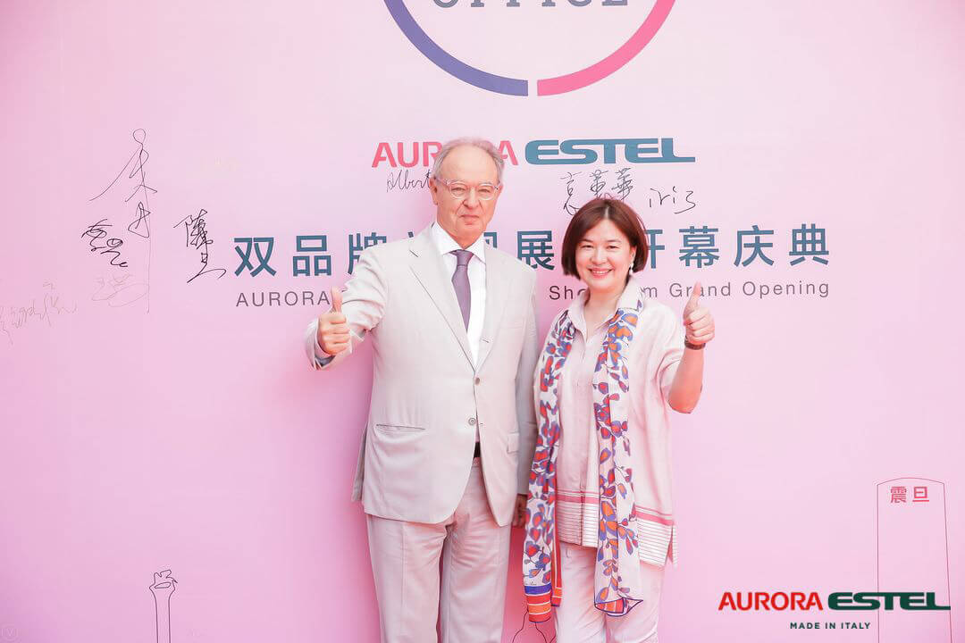 左：ESTEL集团董事长Alberto Stella   右：震旦集团董事长袁蕙华