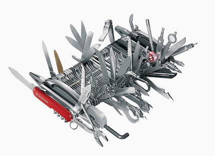 Wenger推出重量级的Giant瑞士军刀，拥有87项工具，重达1.33公斤