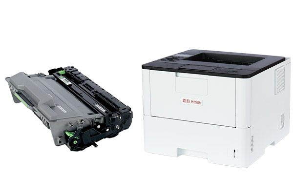 ▲鼓粉分离设计（左）   ▲AD500PN 网络单功能打印机（黑白激光桌面式）（右）