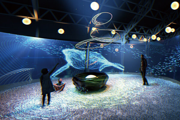 唯一室内作品「风起梦境」融合沉浸式投影与仿生技术