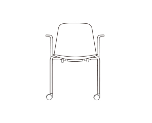 扶手移动脚椅 / 半软包 / 全软包