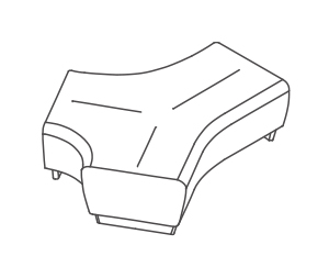 三向无背沙发